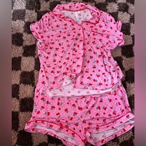 Silky soft women’s cherry Pj set